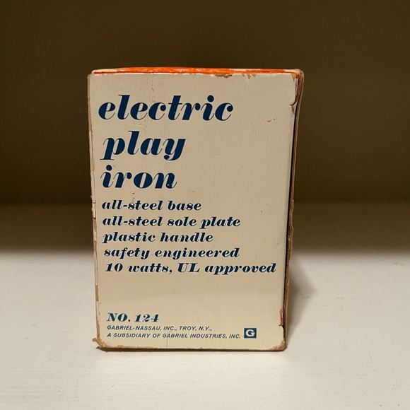 Rare New in the Box Vintage Kids Electric Play Iron Toy - Blue and White - Picture 3 of 9